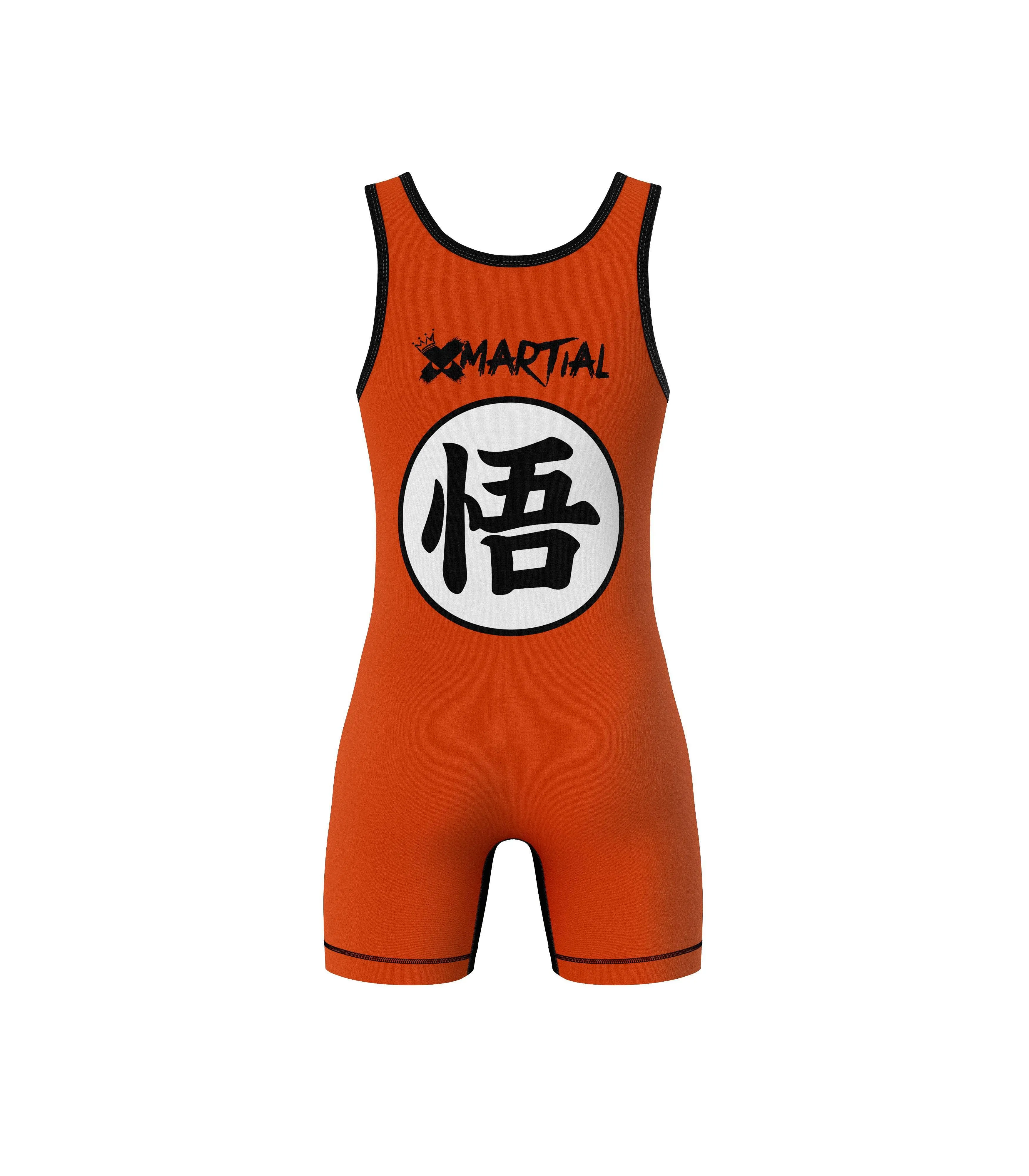 Kanji Orange Wrestling Singlet