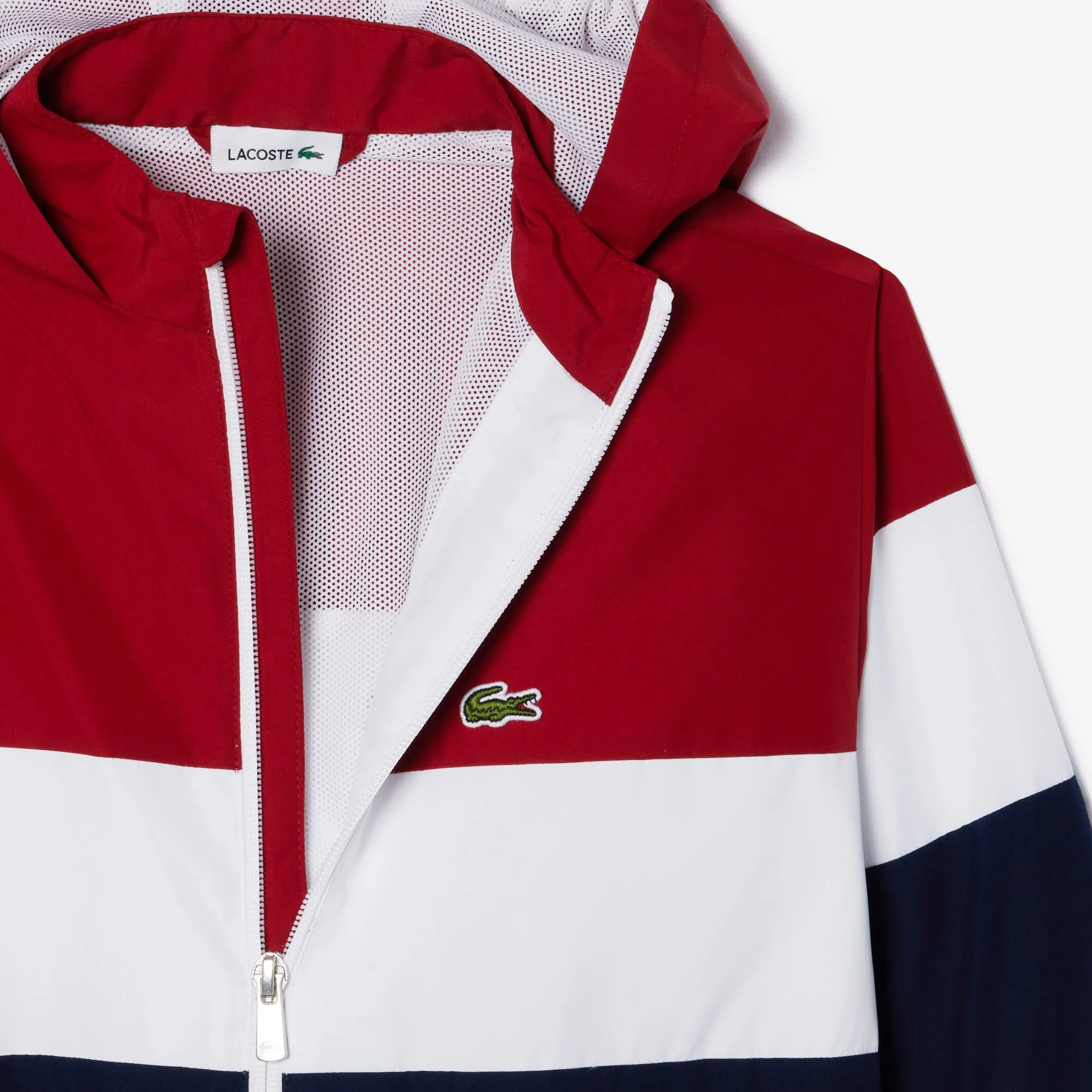 Kids’ Lacoste Recycled Polyester Zipped Hooded Jacket