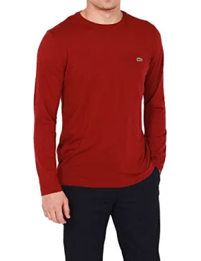 LACOSTE MEN'S LONG SLEEVE TOP IN SIZE 4-M RED