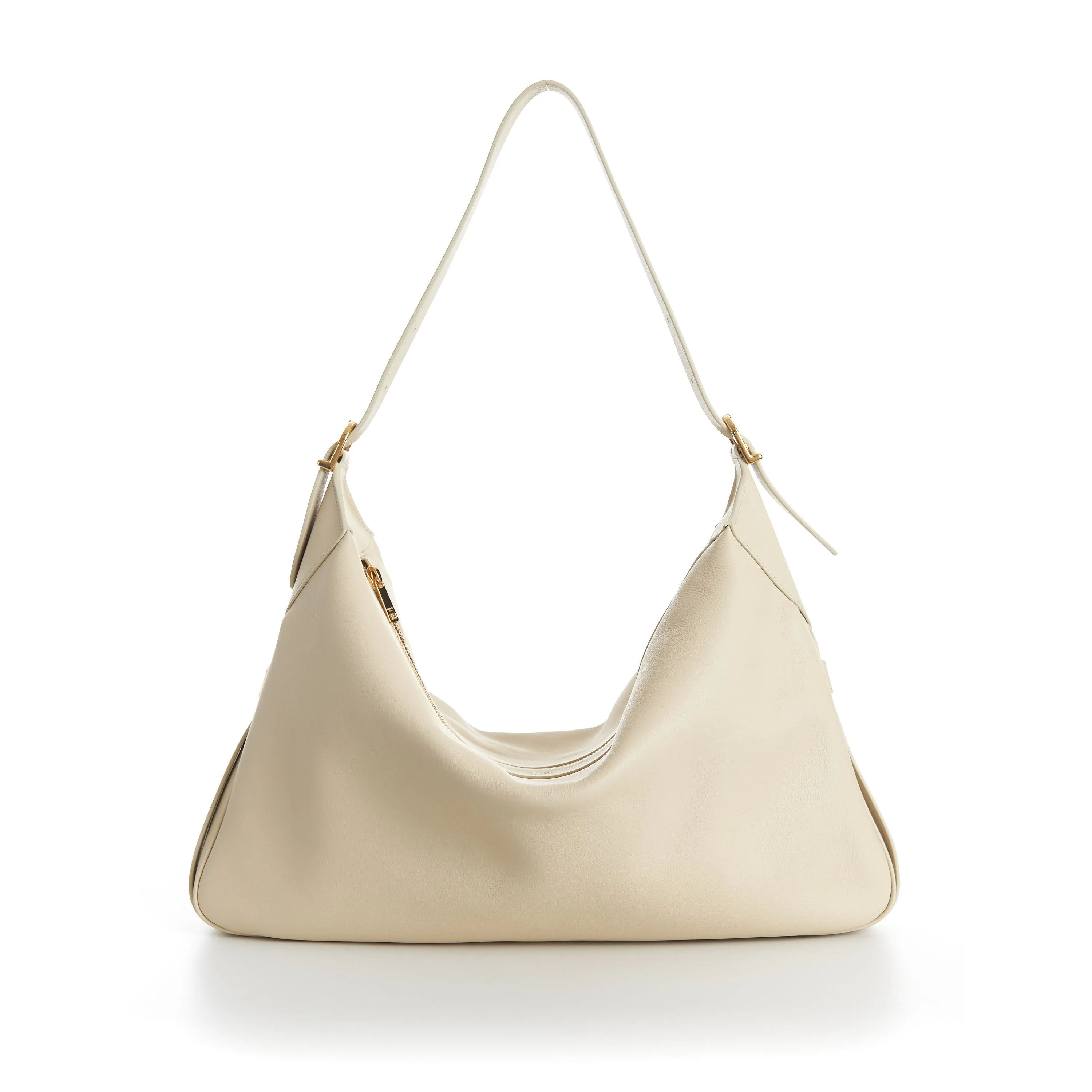 Large Romy Bag In Beige Smooth Calfskin