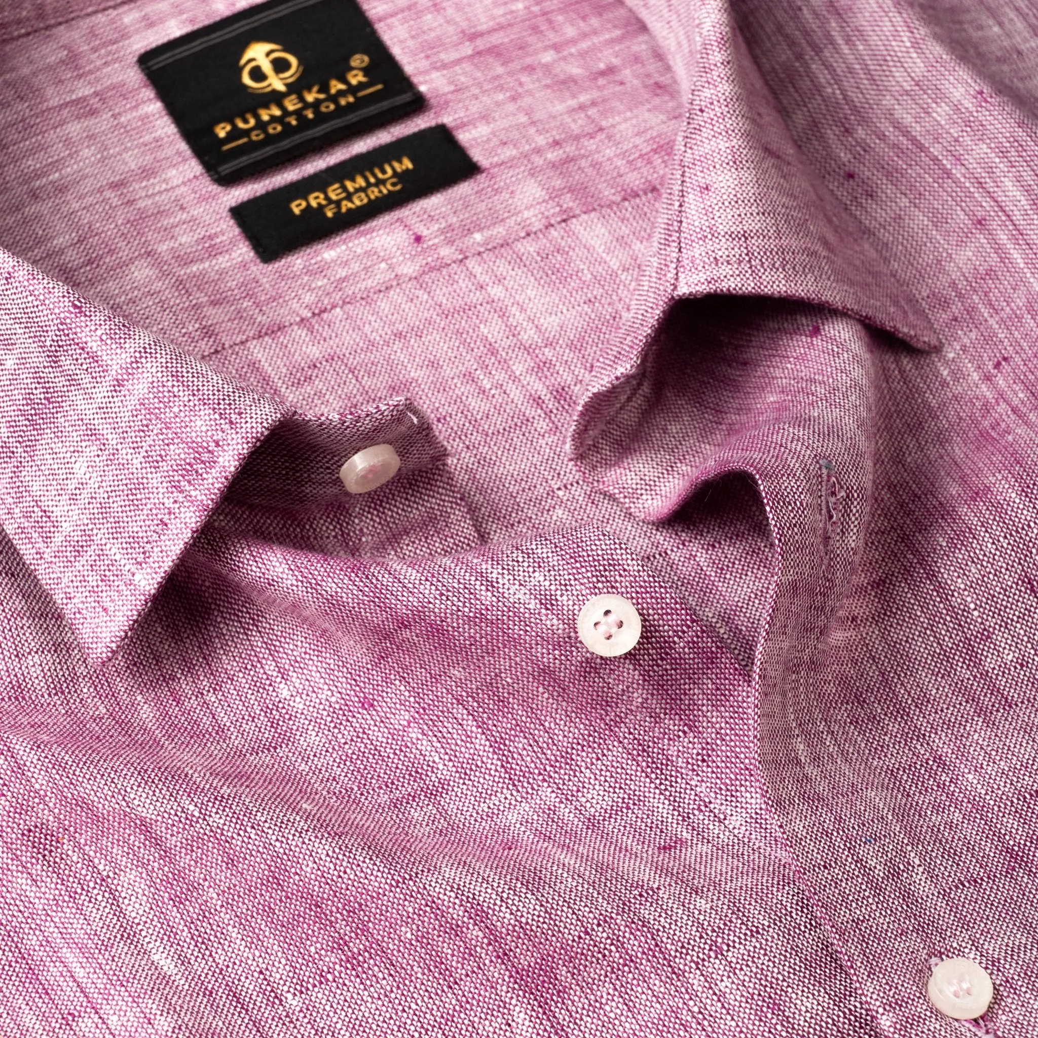 Light Purple Color Prime Linen Shirt For Men