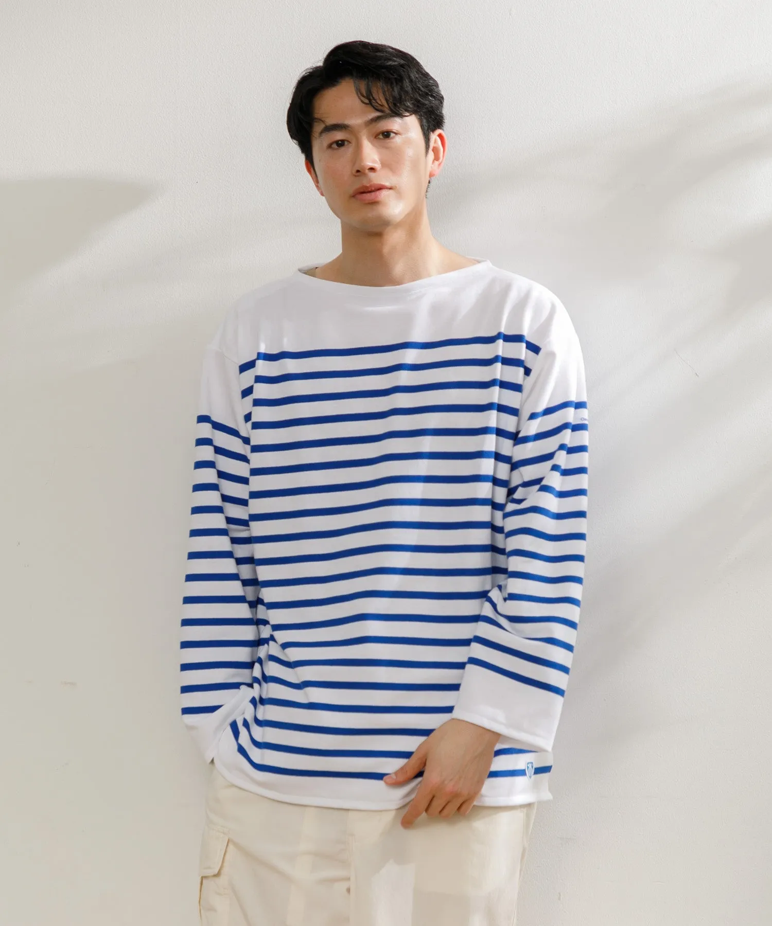 【MEN】ORCIVAL WIDE BODY BOAT NECK L/S PULLOVER