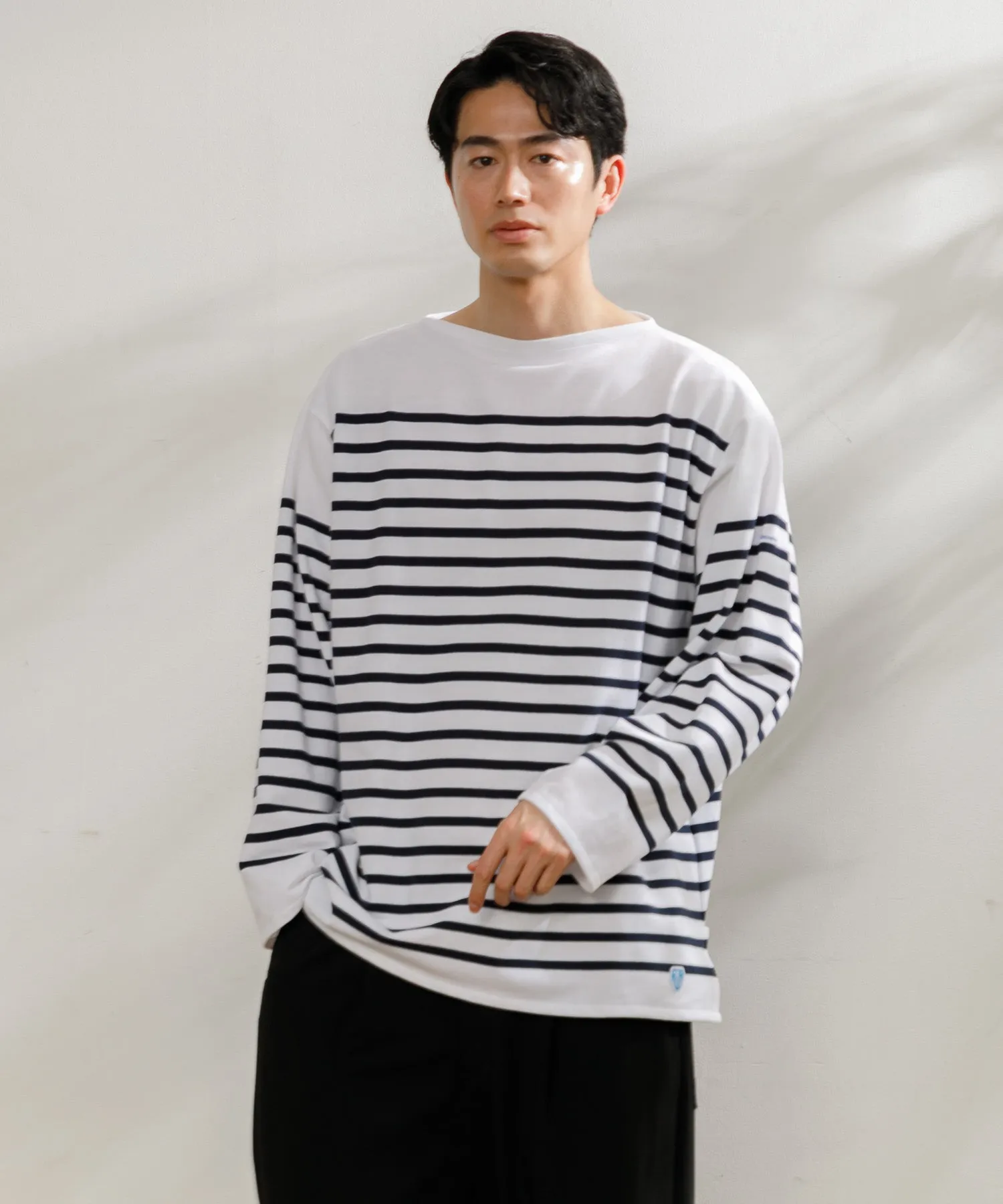 【MEN】ORCIVAL WIDE BODY BOAT NECK L/S PULLOVER