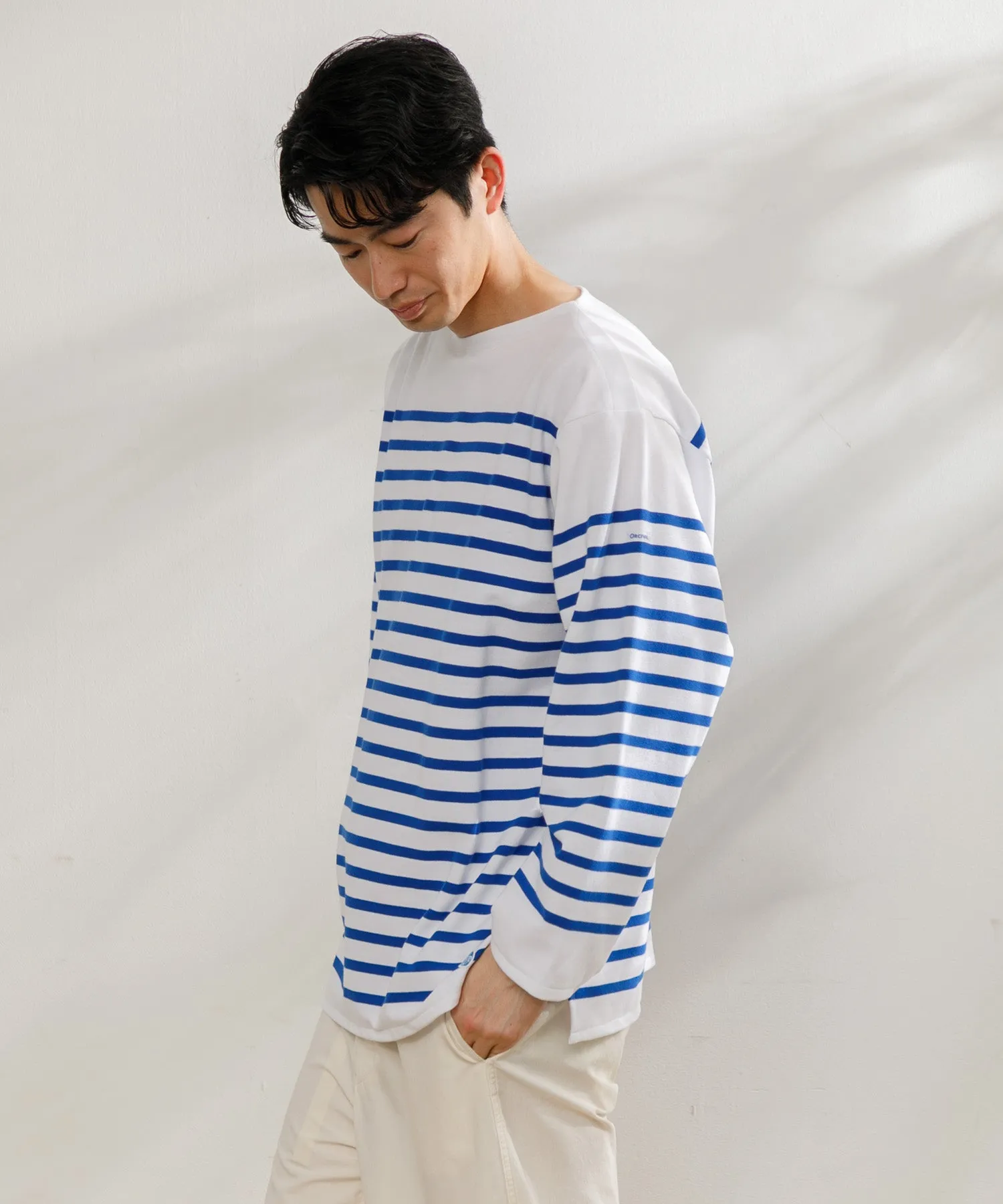 【MEN】ORCIVAL WIDE BODY BOAT NECK L/S PULLOVER