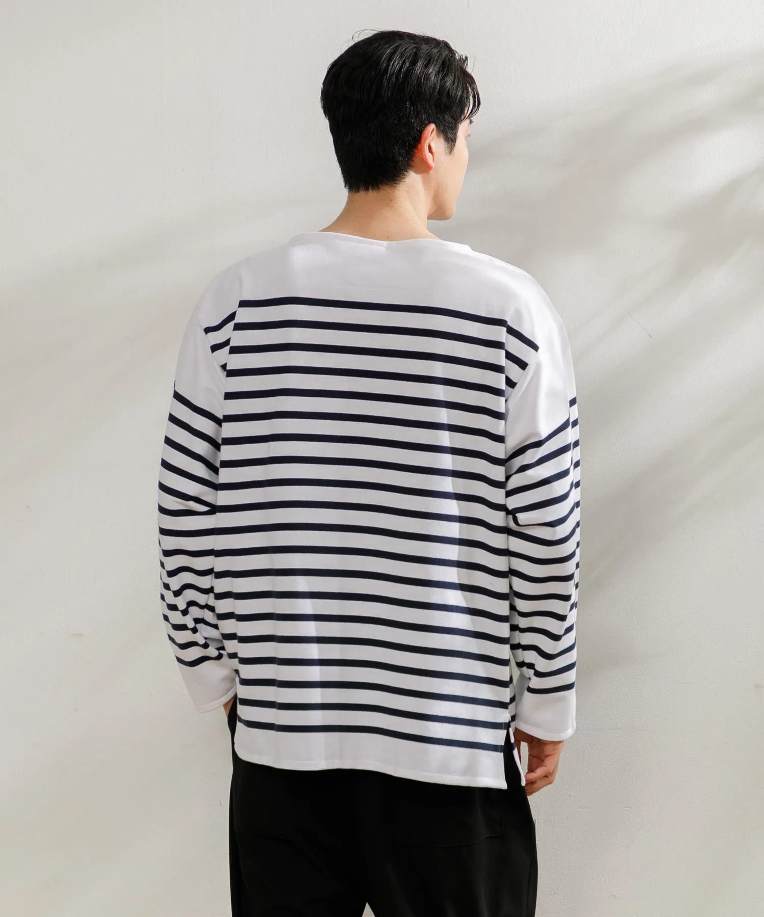 【MEN】ORCIVAL WIDE BODY BOAT NECK L/S PULLOVER