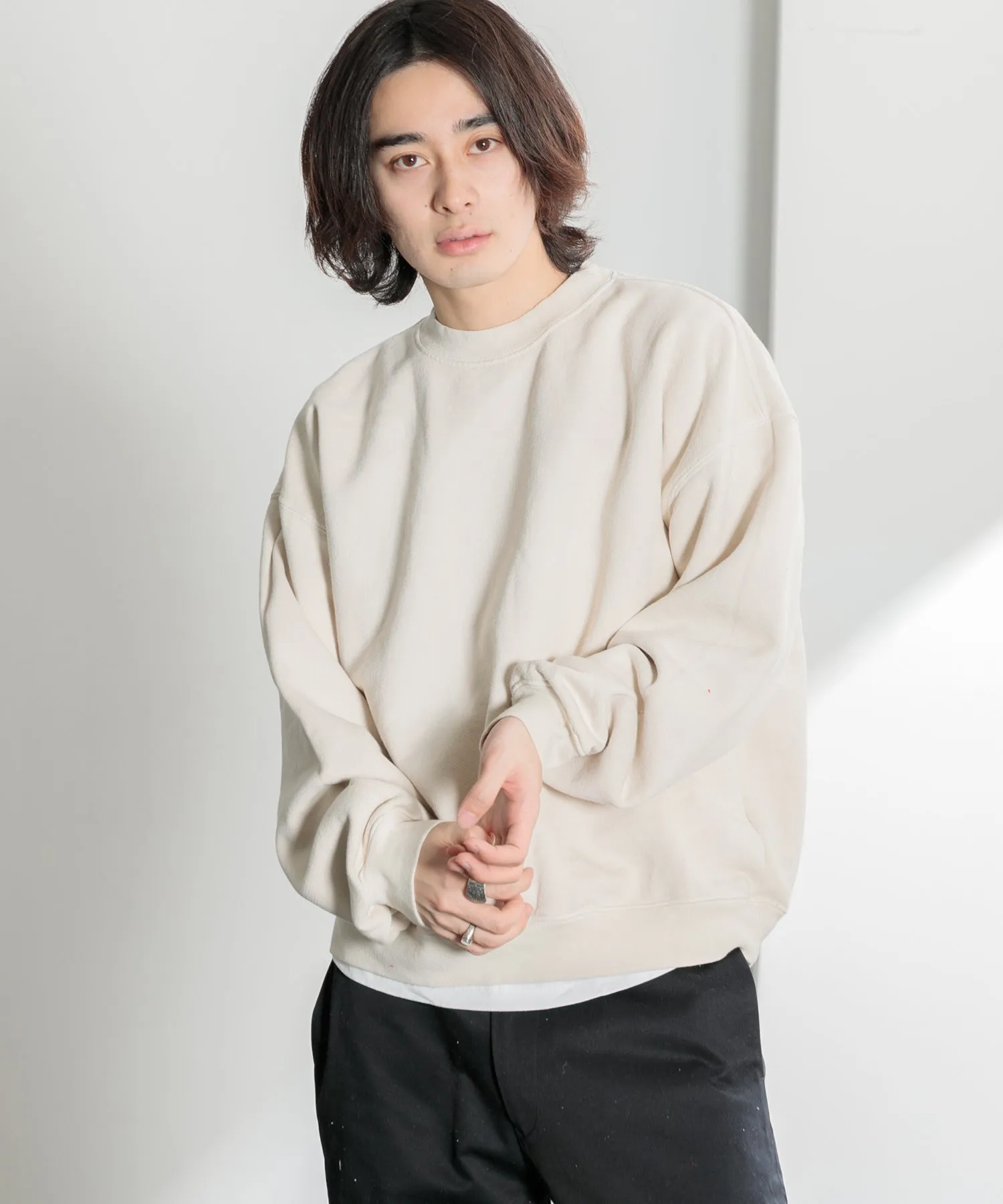 【MEN】OVERSIZED PULLOVER SWEAT TSHIRT