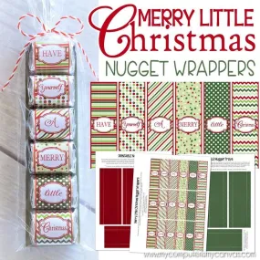 Merry Little Christmas {Nugget Wrappers} PRINTABLE