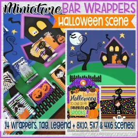 MINIATURE BAR WRAPS {Halloween Scene} PRINTABLE