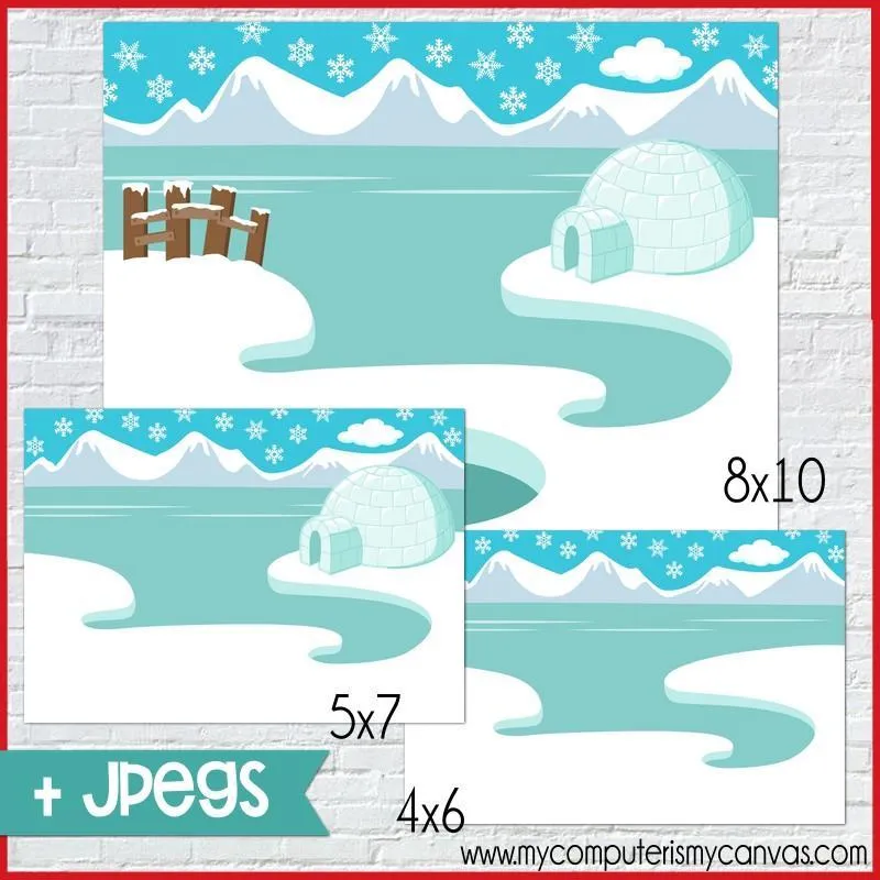 MINIATURE BAR WRAPS {Polar Scene} PRINTABLE