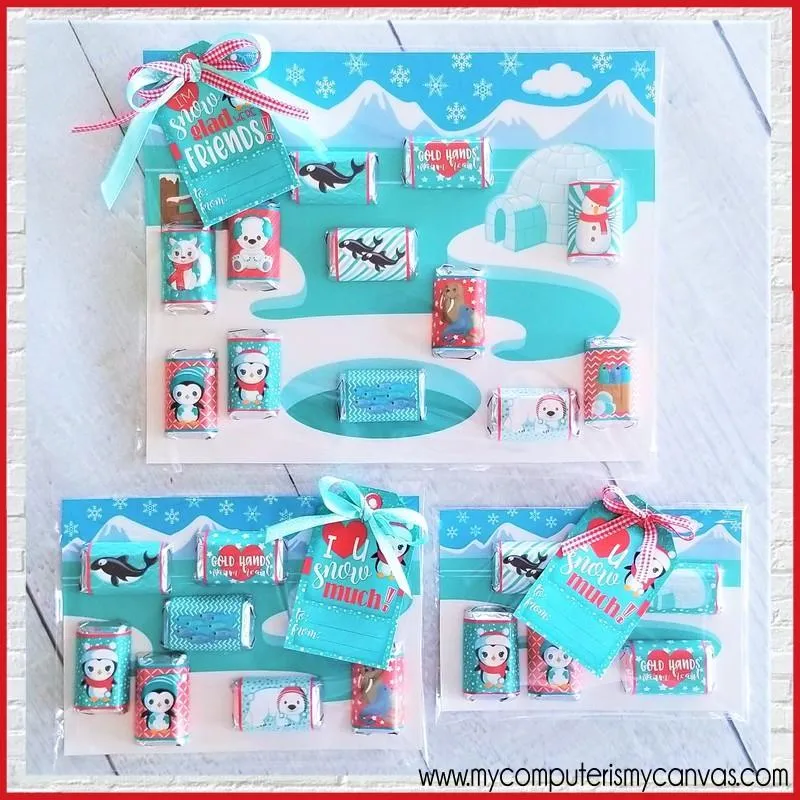 MINIATURE BAR WRAPS {Polar Scene} PRINTABLE