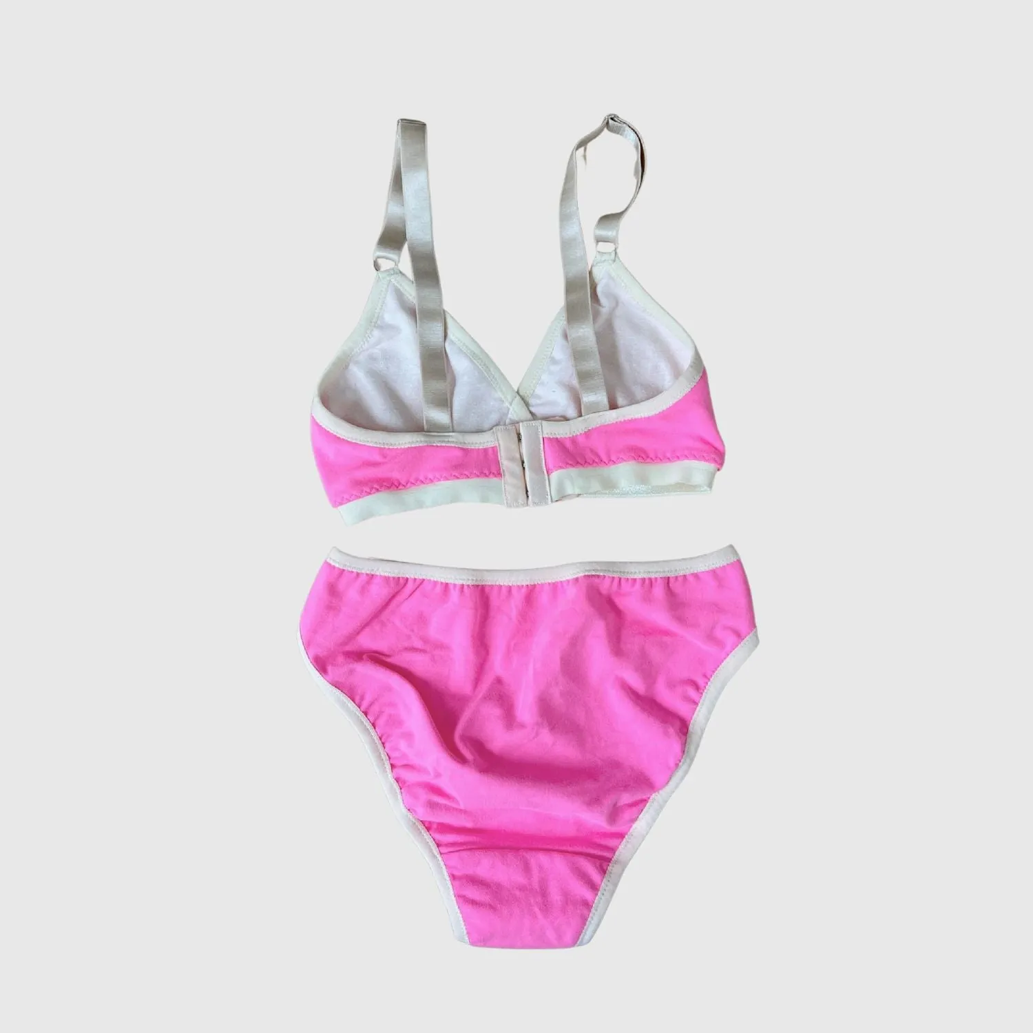 Neon Pink Bra and bikini underwear set