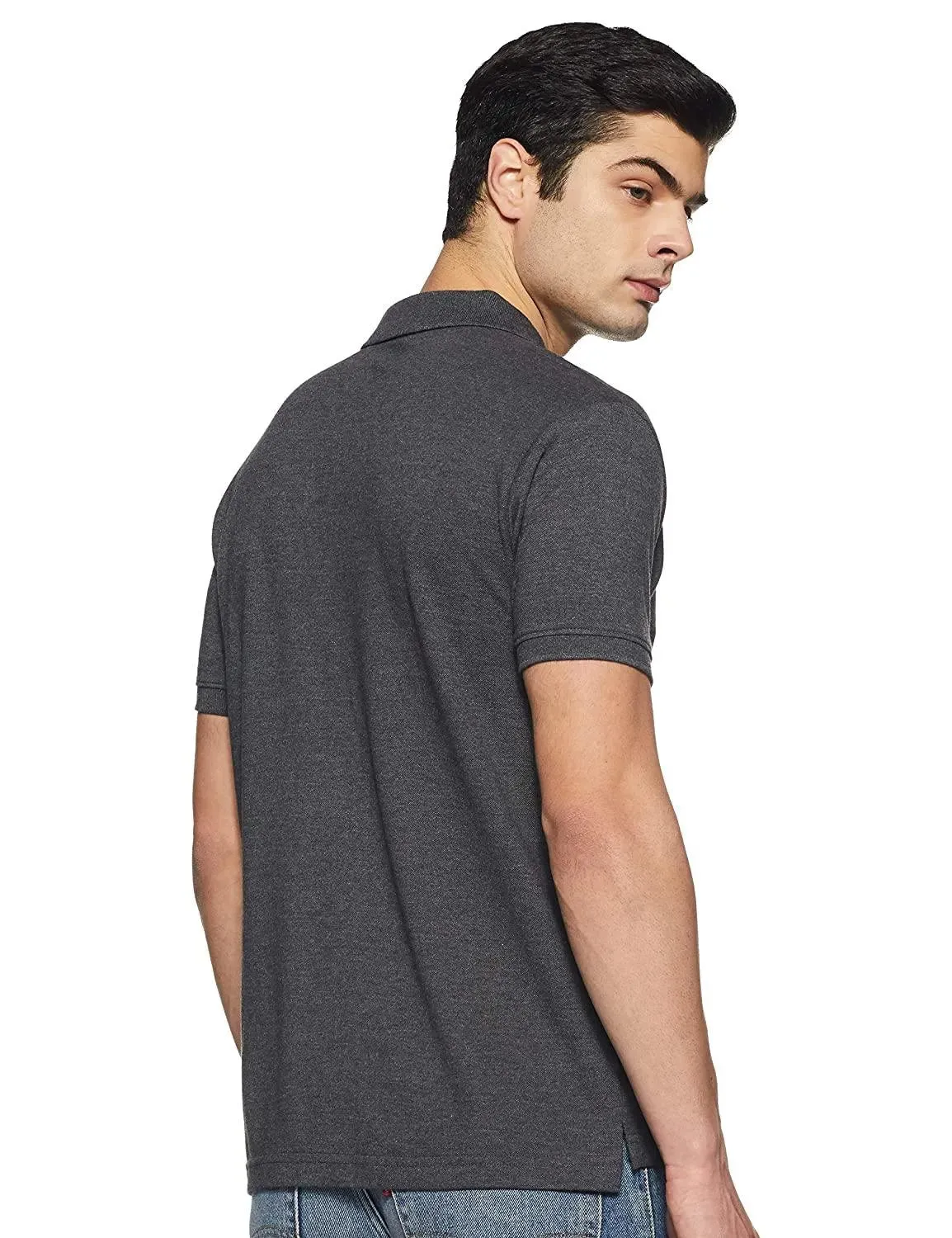 ONN Men's Cotton Polo T-Shirt (Pack of 2) in Solid Black Melange-Maroon colours