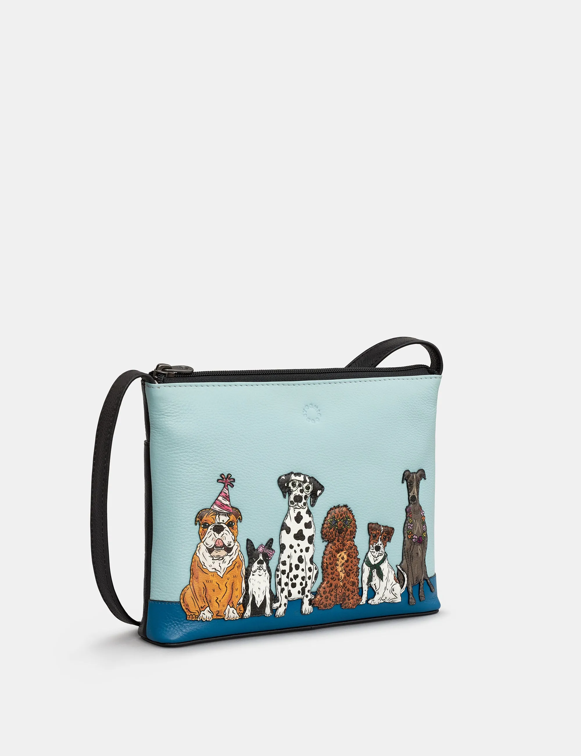 Party Dogs Leather Cross Body Bag