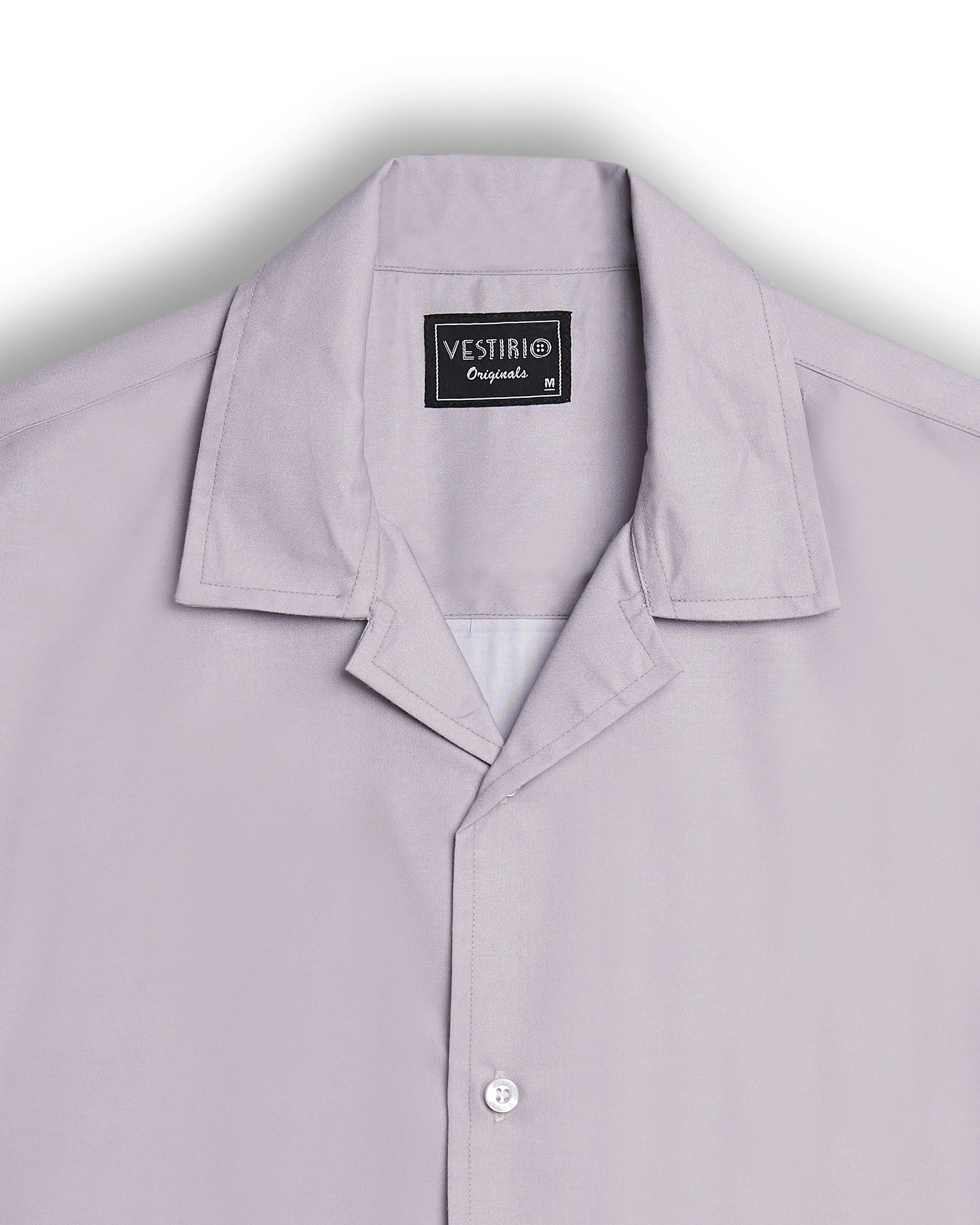 Mens Pink Camp Collar Shirt with Back Print - Trendy Bowling Style