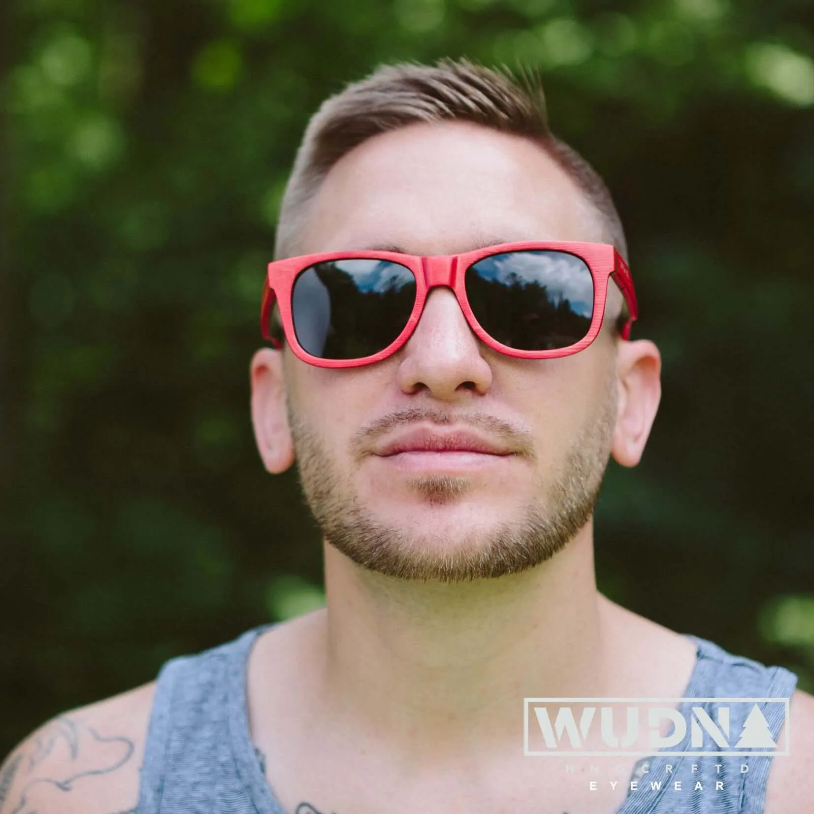 Recycled Skatedeck Bluntslide Red Sunglasses by WUDN