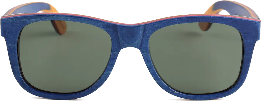 Recycled Skatedeck Escalator Blue Sunglasses by WUDN