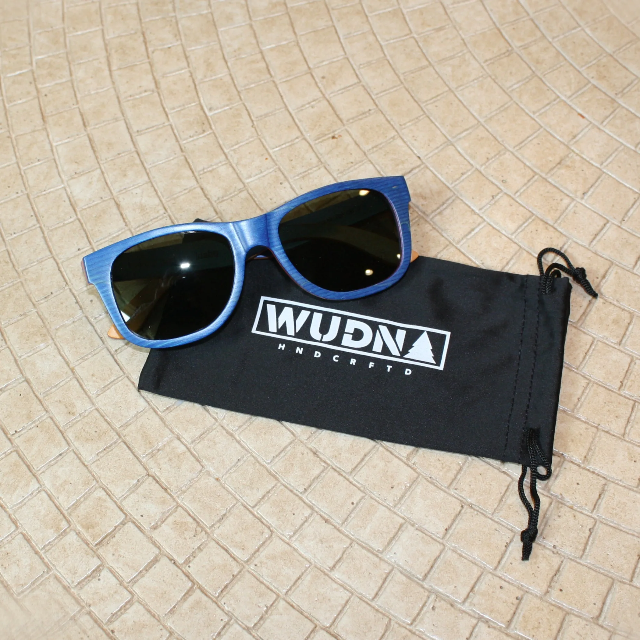 Recycled Skatedeck Escalator Blue Sunglasses by WUDN