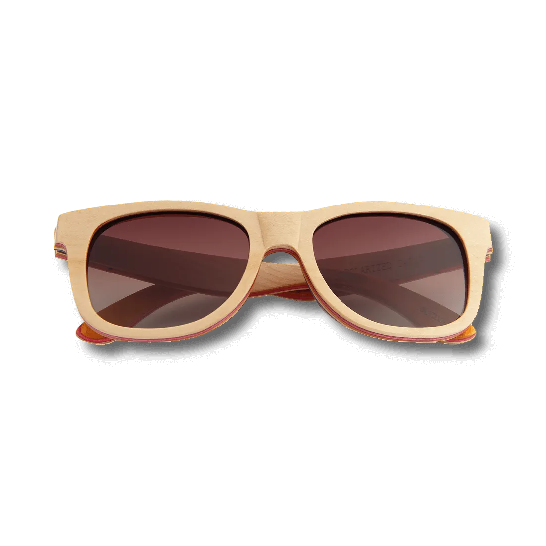 Recycled Skatedeck Kickflip Natural Sunglasses by WUDN