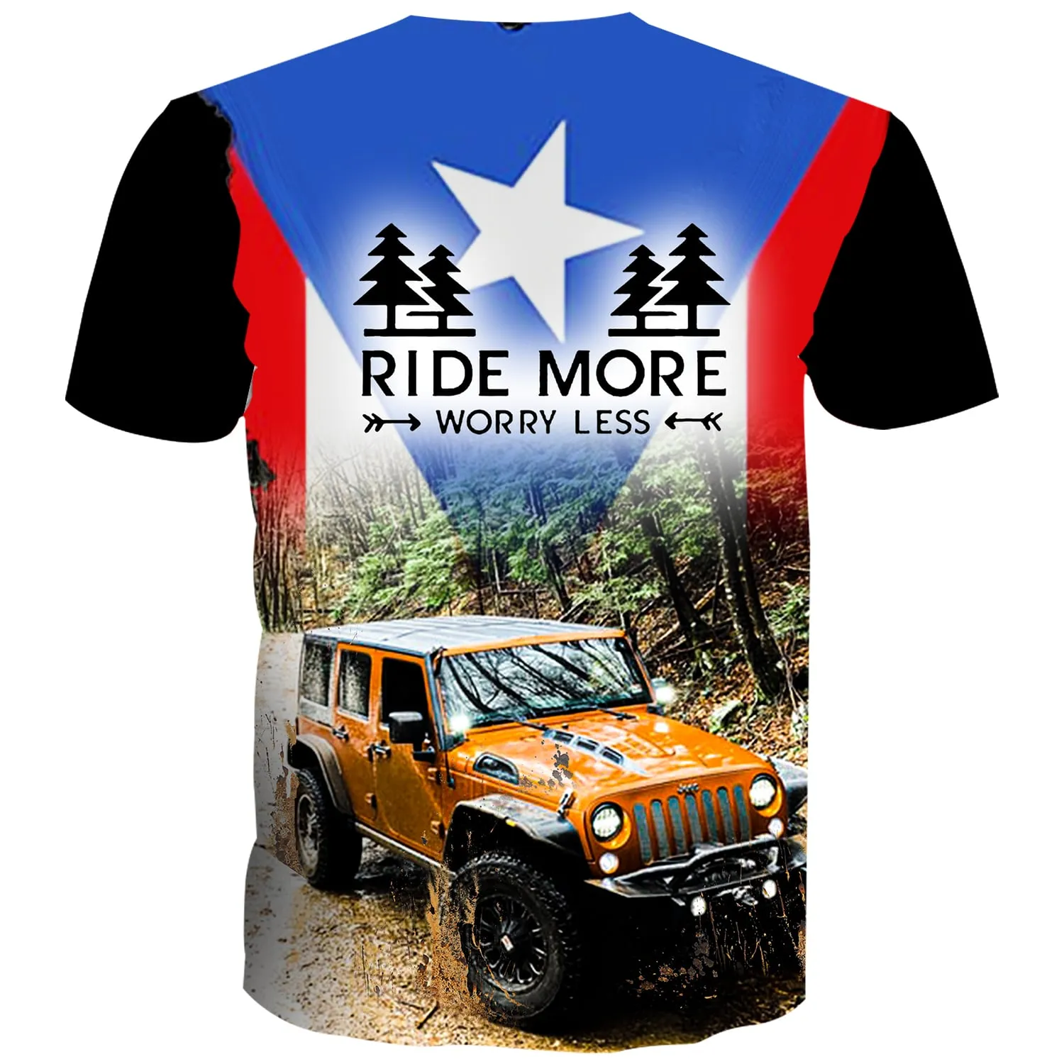 Ride more worry less - Puerto Rican Flag