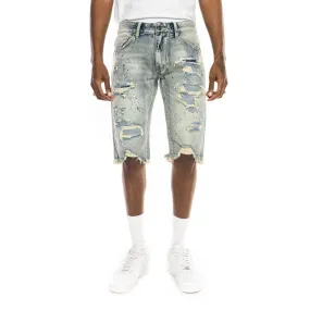 Ripoff Semi Basic Jean Shorts - Hyster Blue