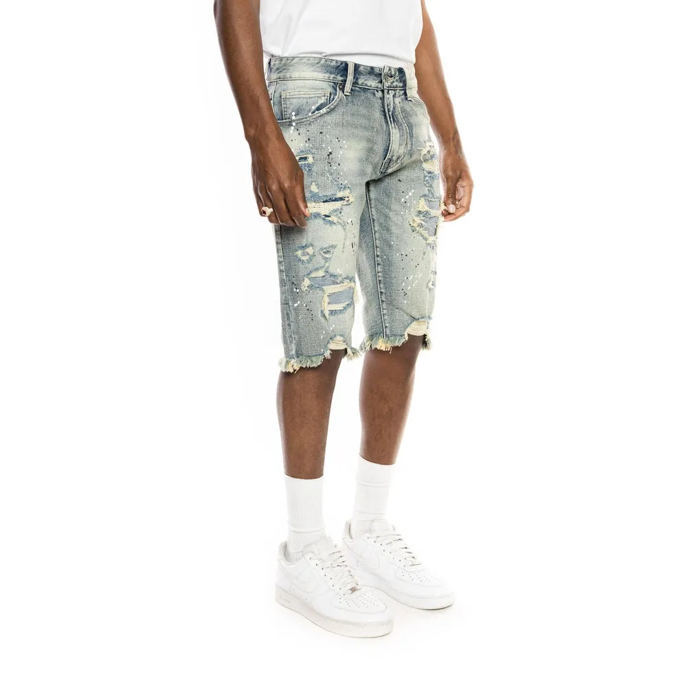 Ripoff Semi Basic Jean Shorts - Hyster Blue