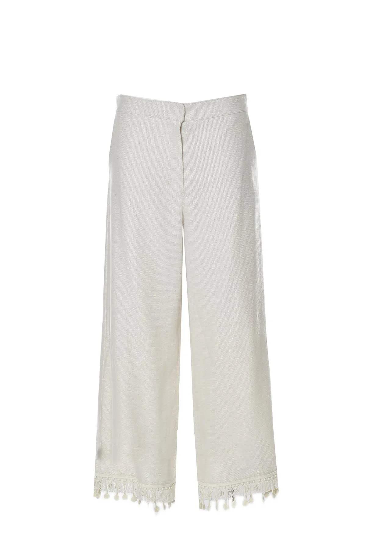 'S Max Mara Fringe Detail-Embellished Trim Trousers