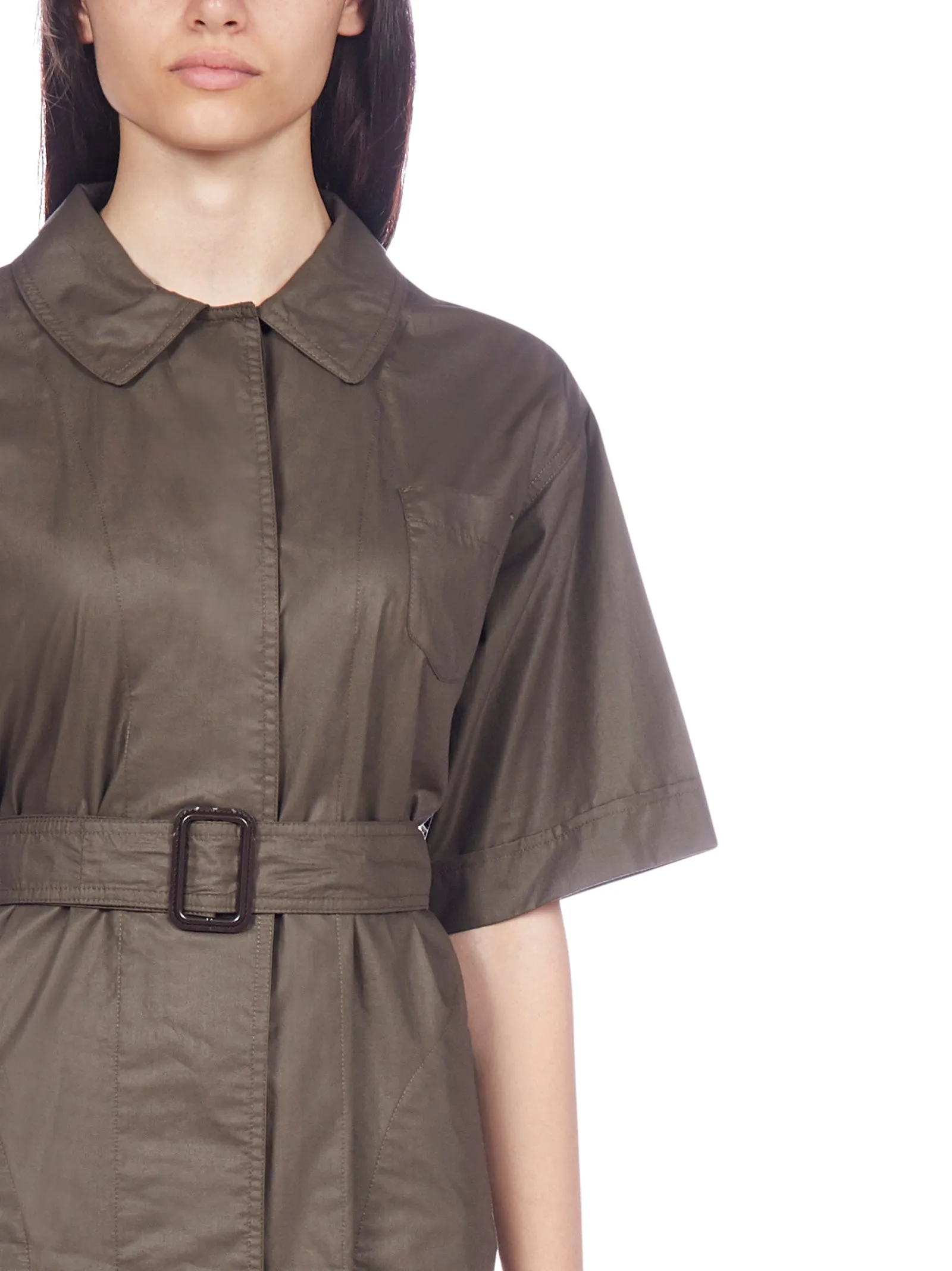 'S Max Mara Short Sleeve Belted Dress