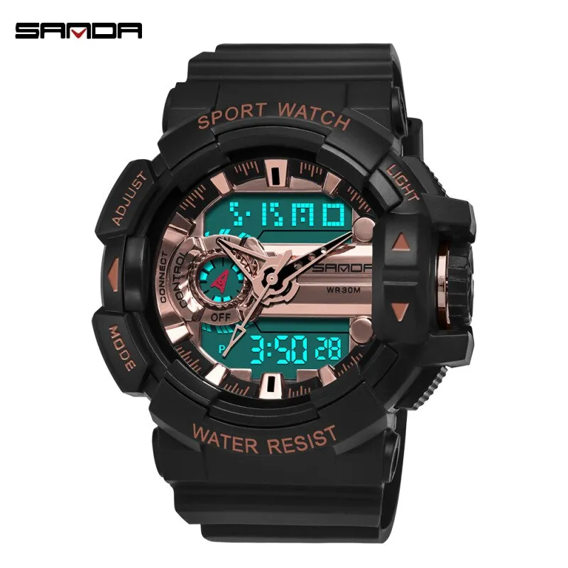 SANDA Men's Sports Digital Watches Male Military Quartz Wrist Watches Top Brand Digital-Watch waterproof Relogio Masculino