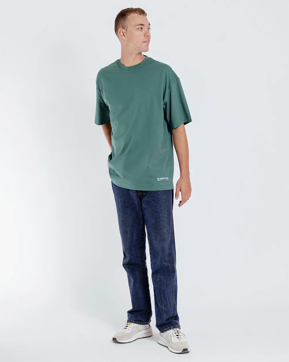 Sea Green Basic Oversized Tee