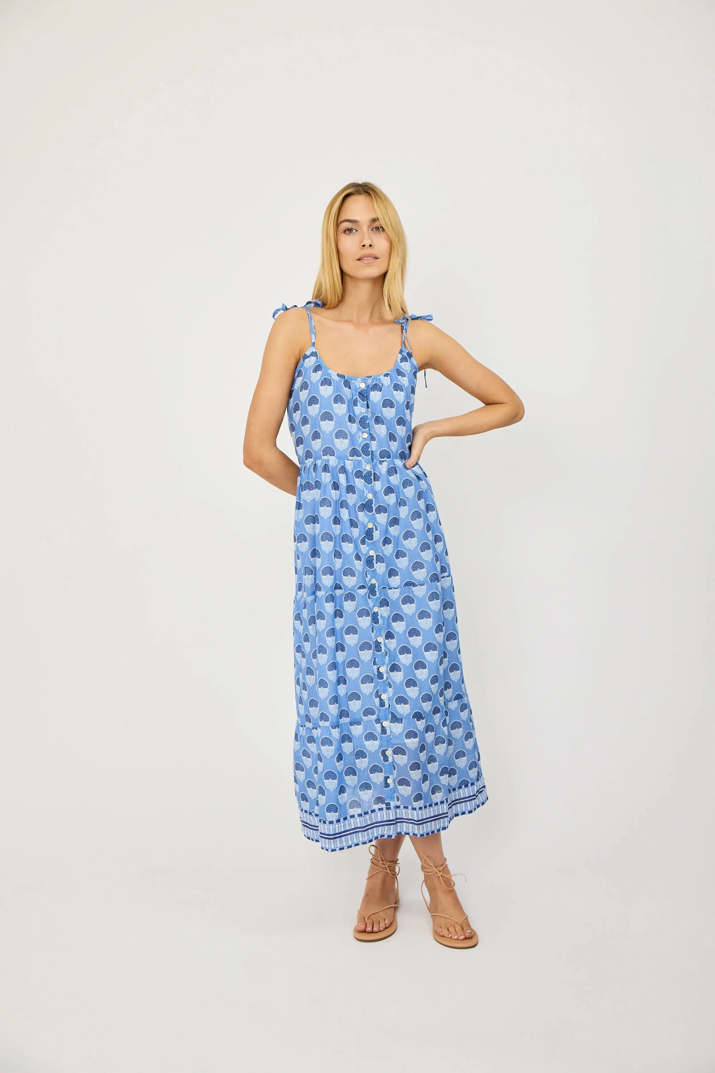 Siesta Midi Dress - Indian Flower