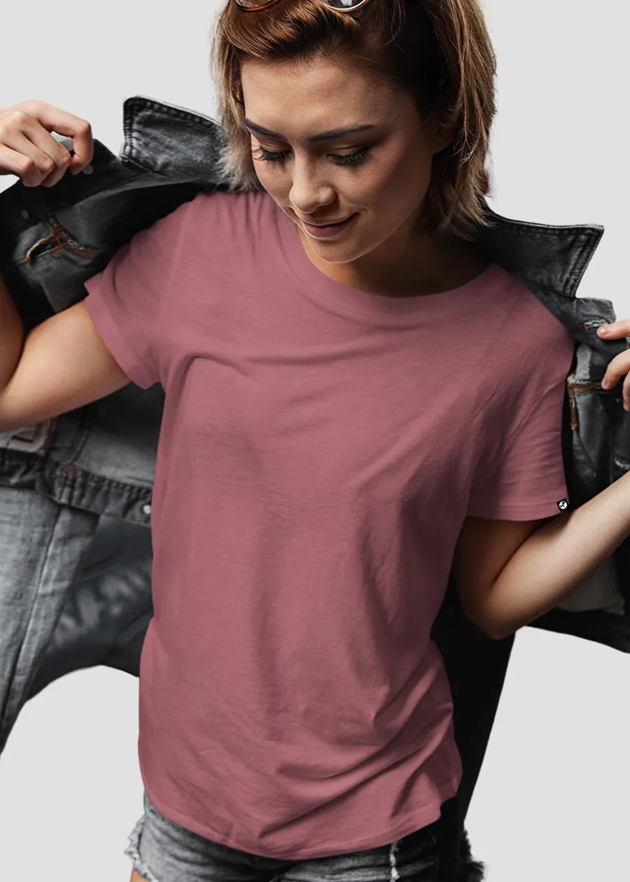 Solid Half Sleeve T-Shirt Women Combo - Pack of 3