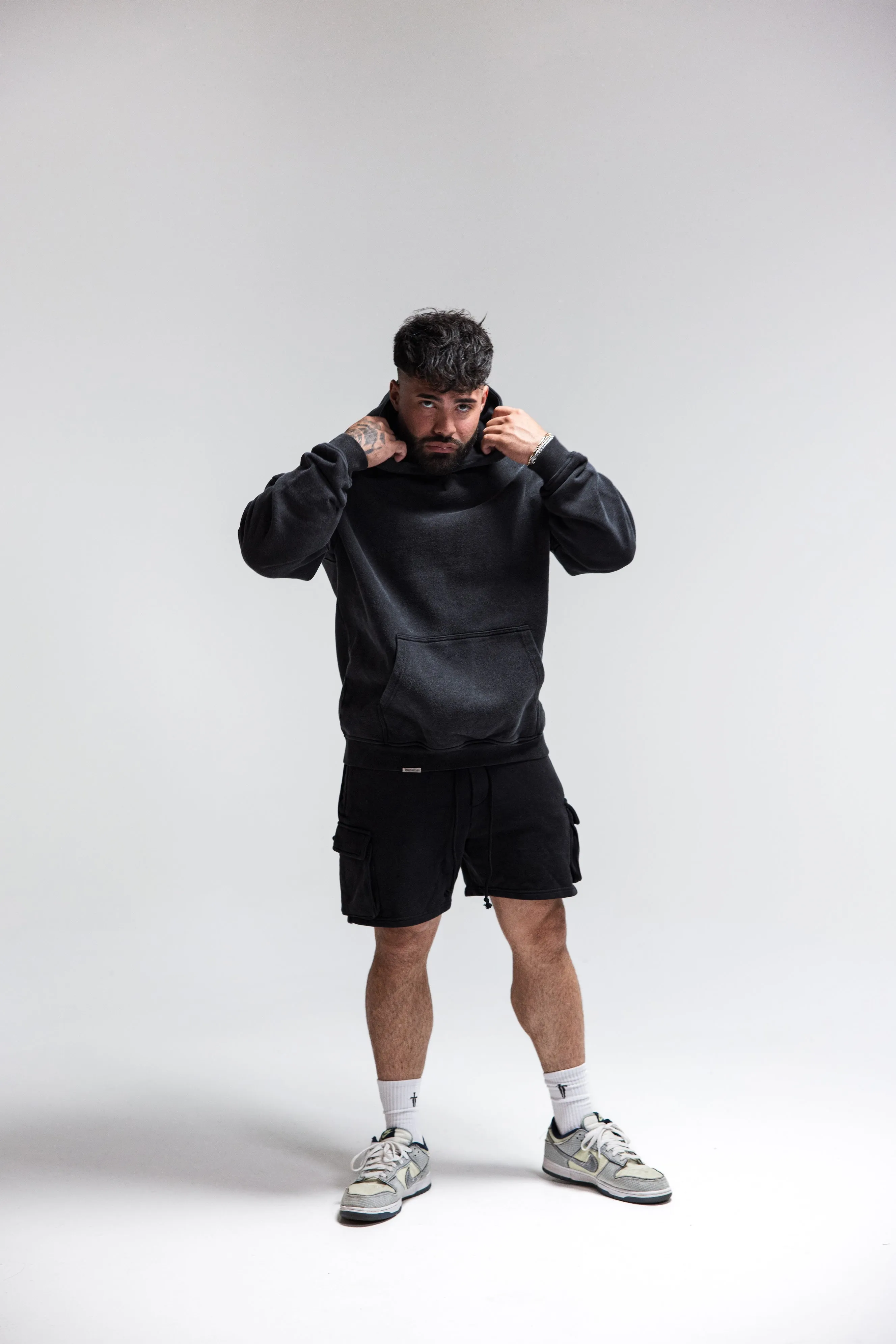 STAPLE CARGO SWEAT SHORT - VINTAGE BLACK