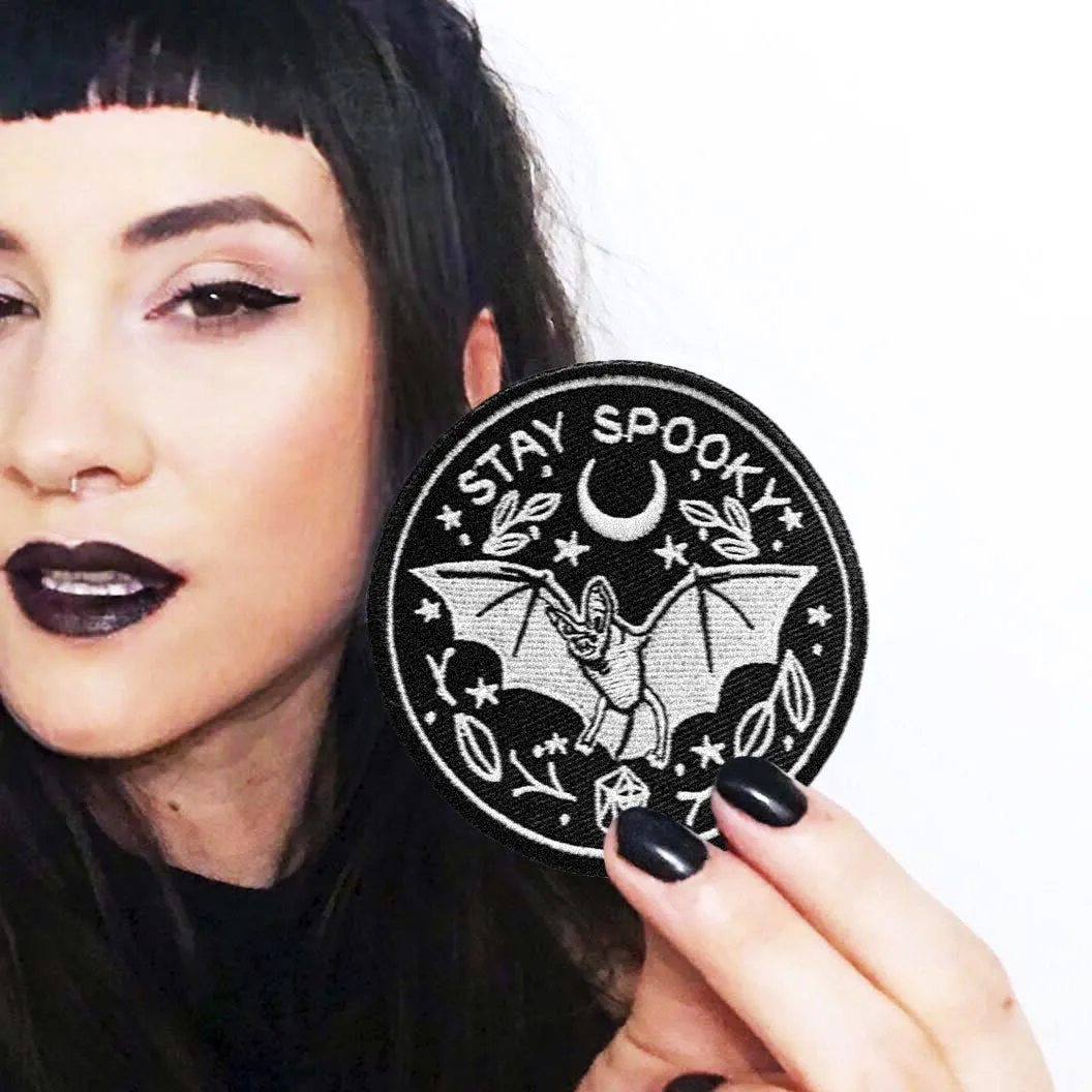 Stay Spooky Bat Iron On Patch