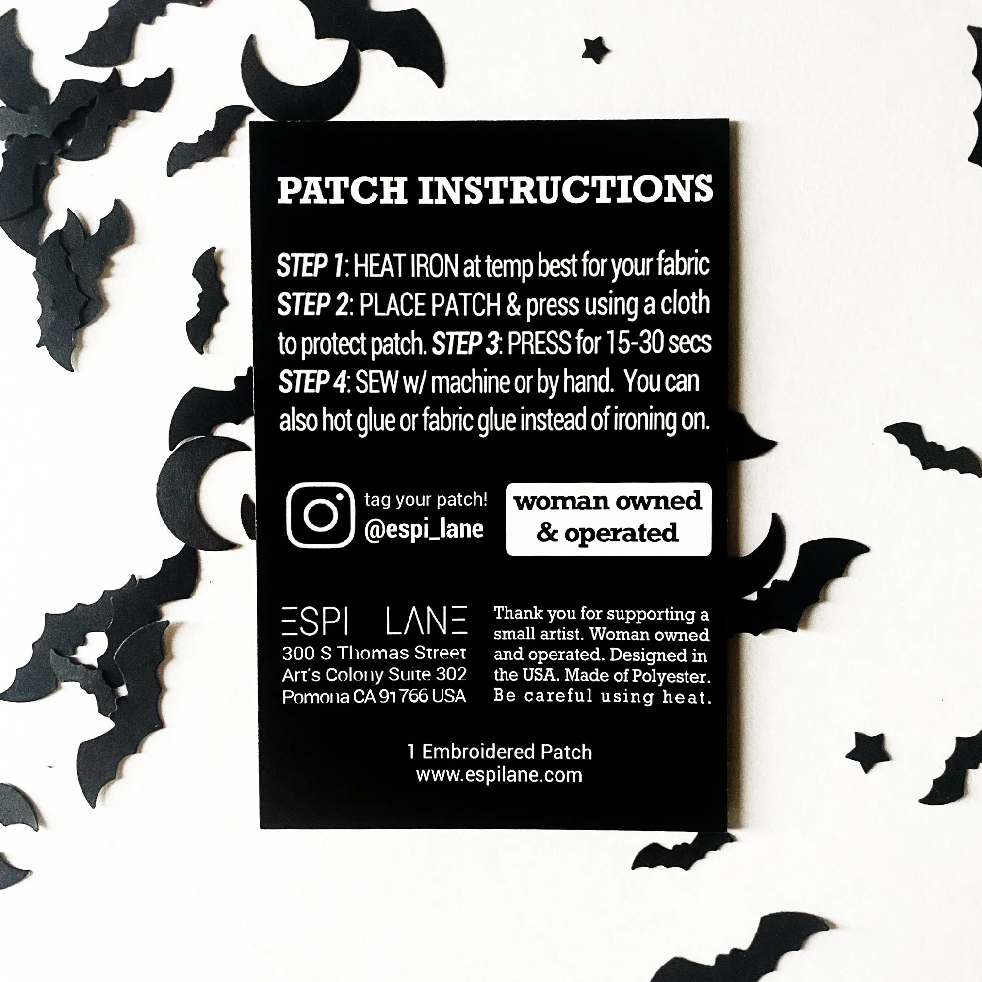 Stay Spooky Bat Iron On Patch