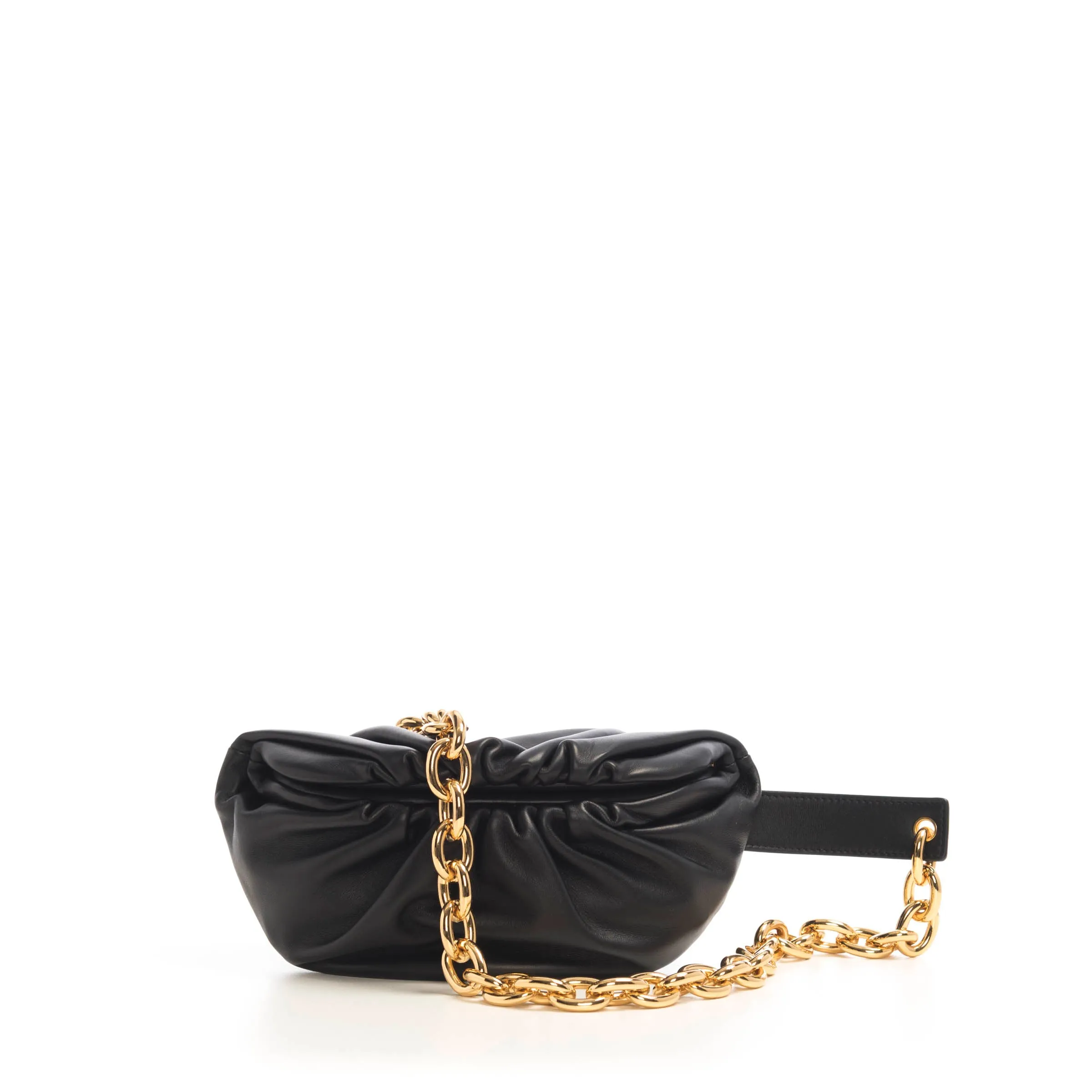 The Belt Chain Pouch In Black Calfskin