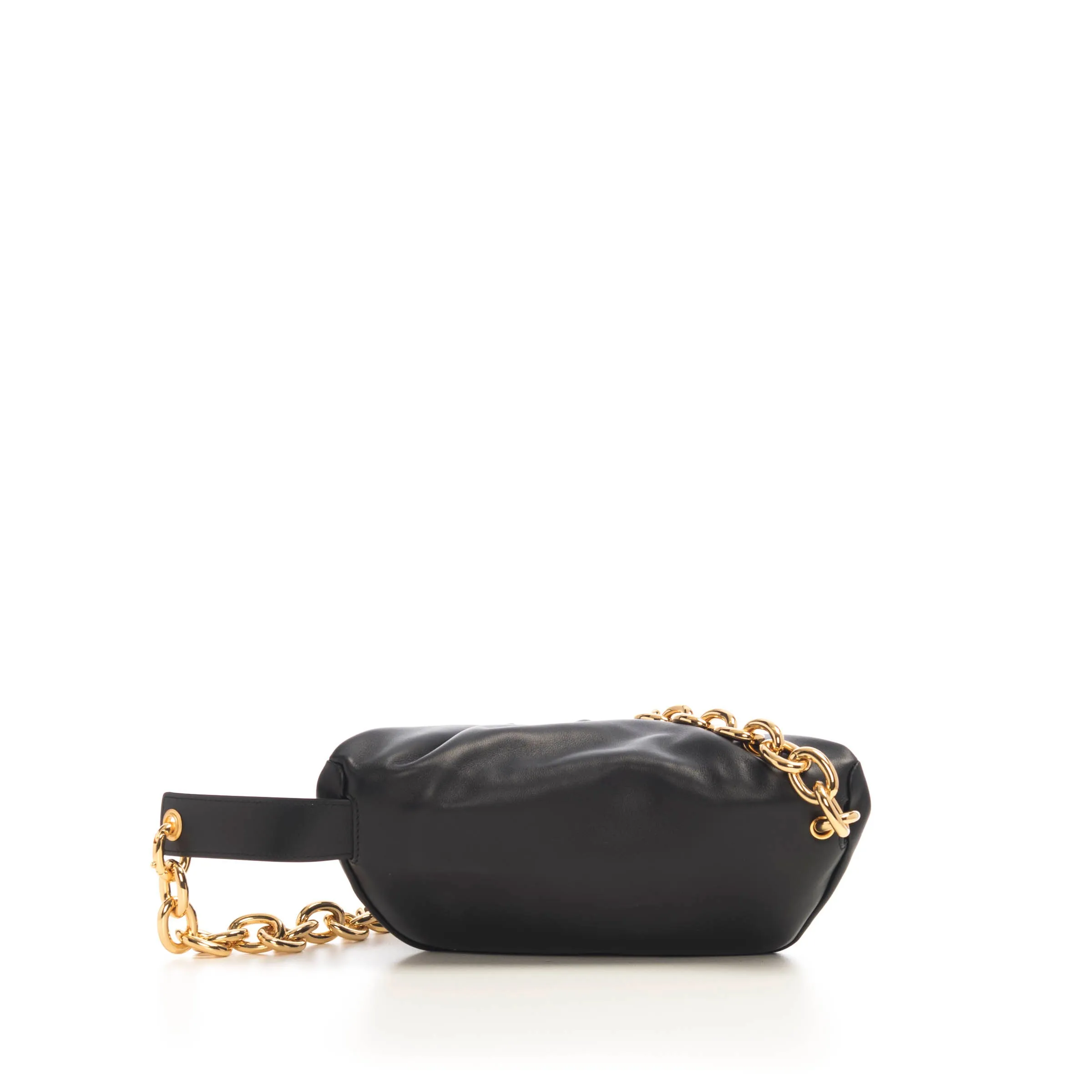 The Belt Chain Pouch In Black Calfskin