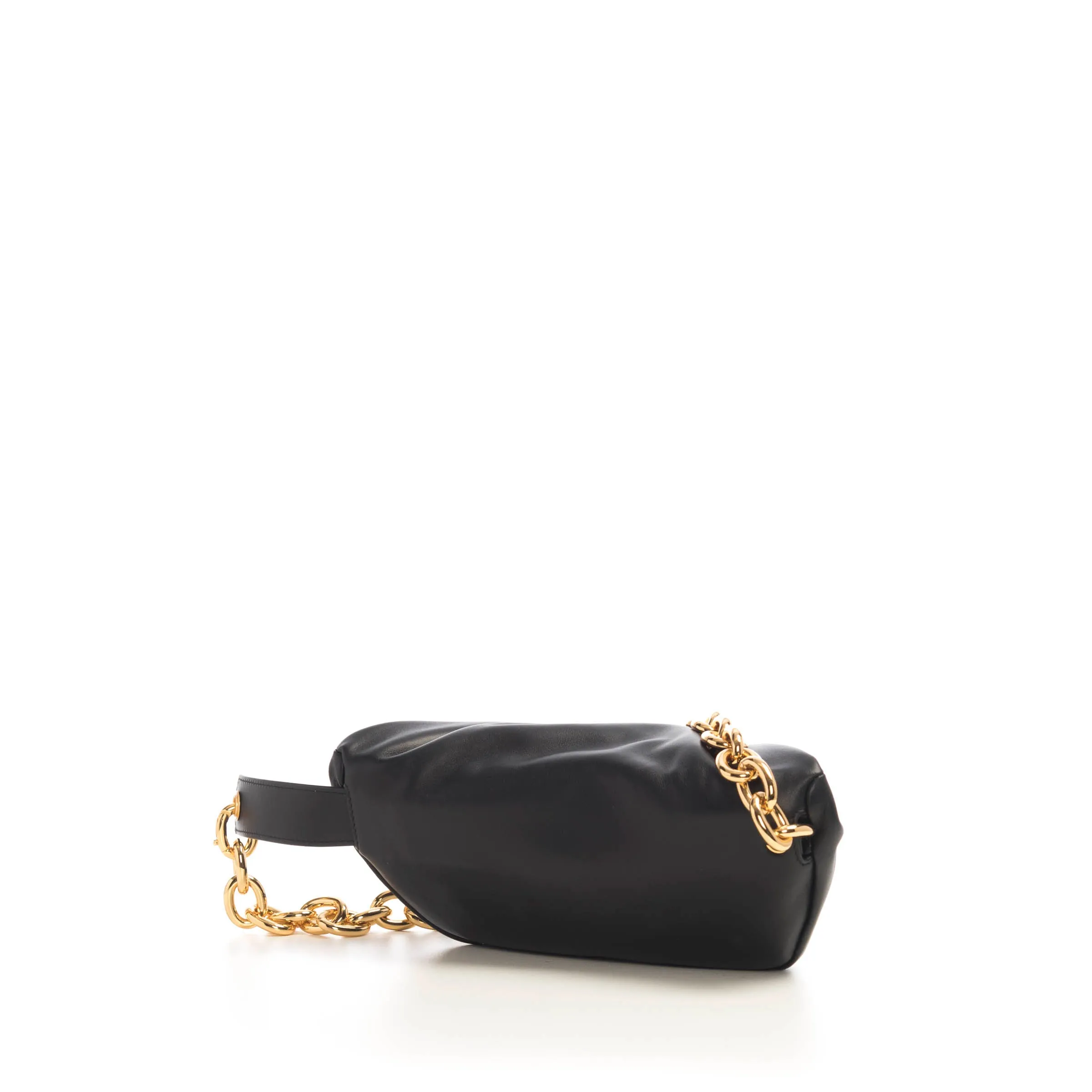 The Belt Chain Pouch In Black Calfskin