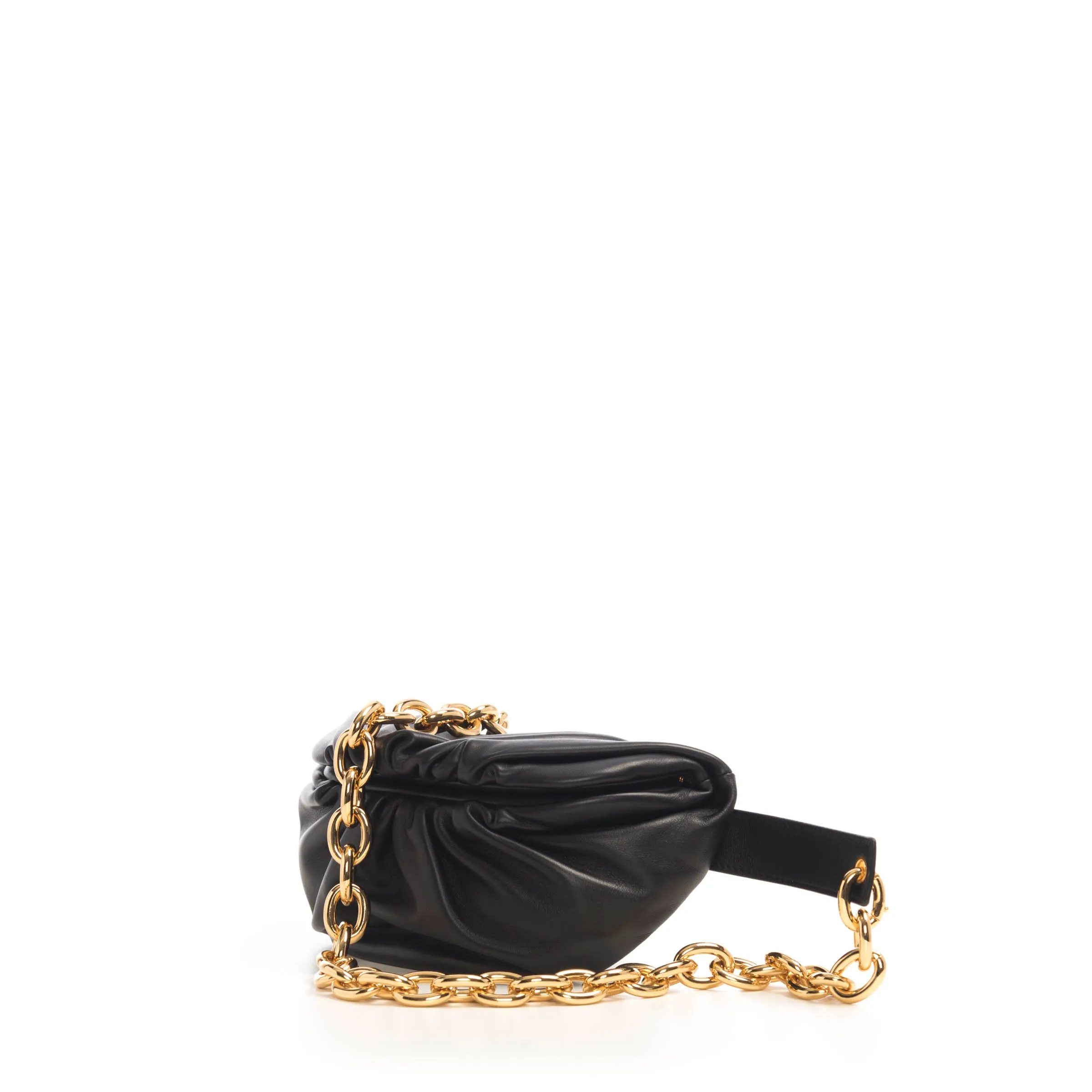 The Belt Chain Pouch In Black Calfskin