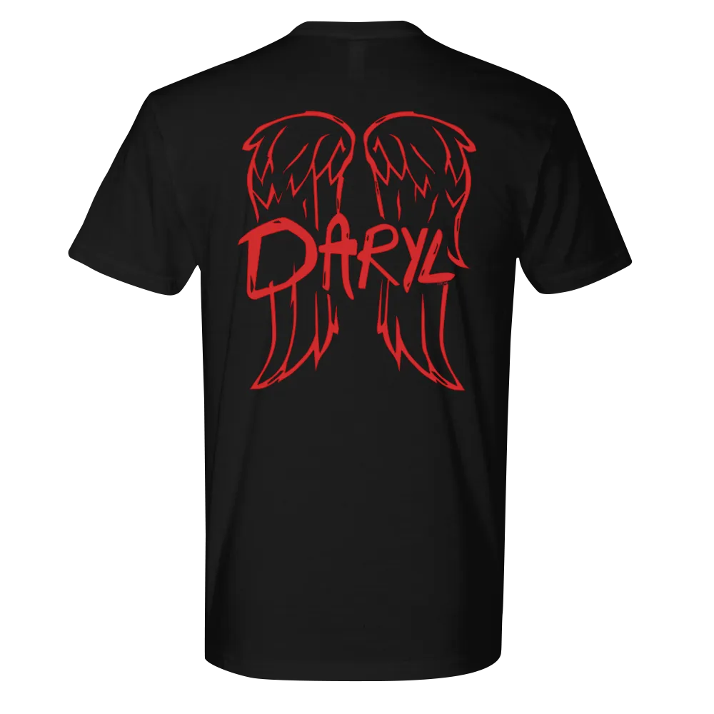 The Walking Dead Daryl Wings Sketch Adult Short Sleeve T-Shirt