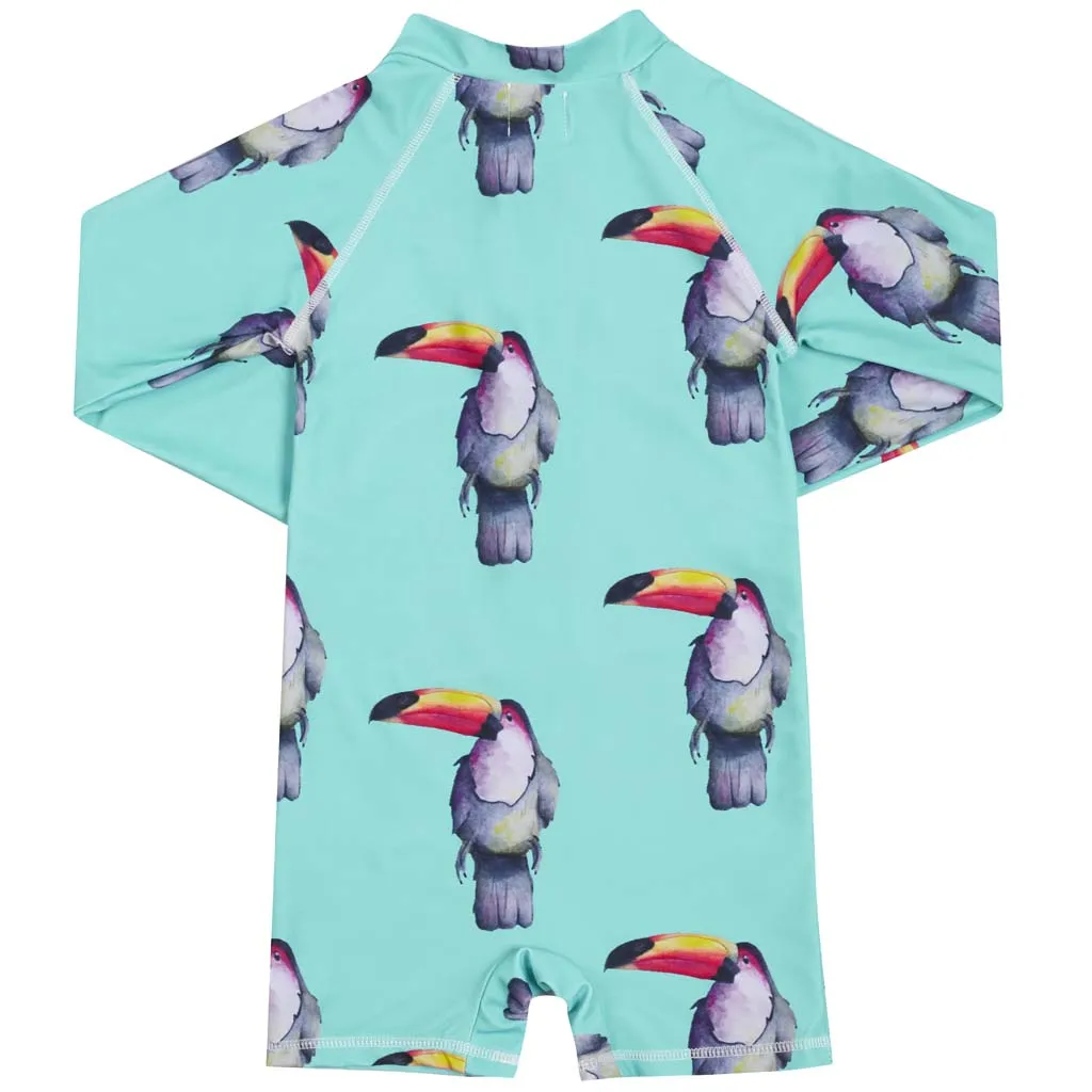 Toucan Long Sleeve Unisex Zip Swimmers