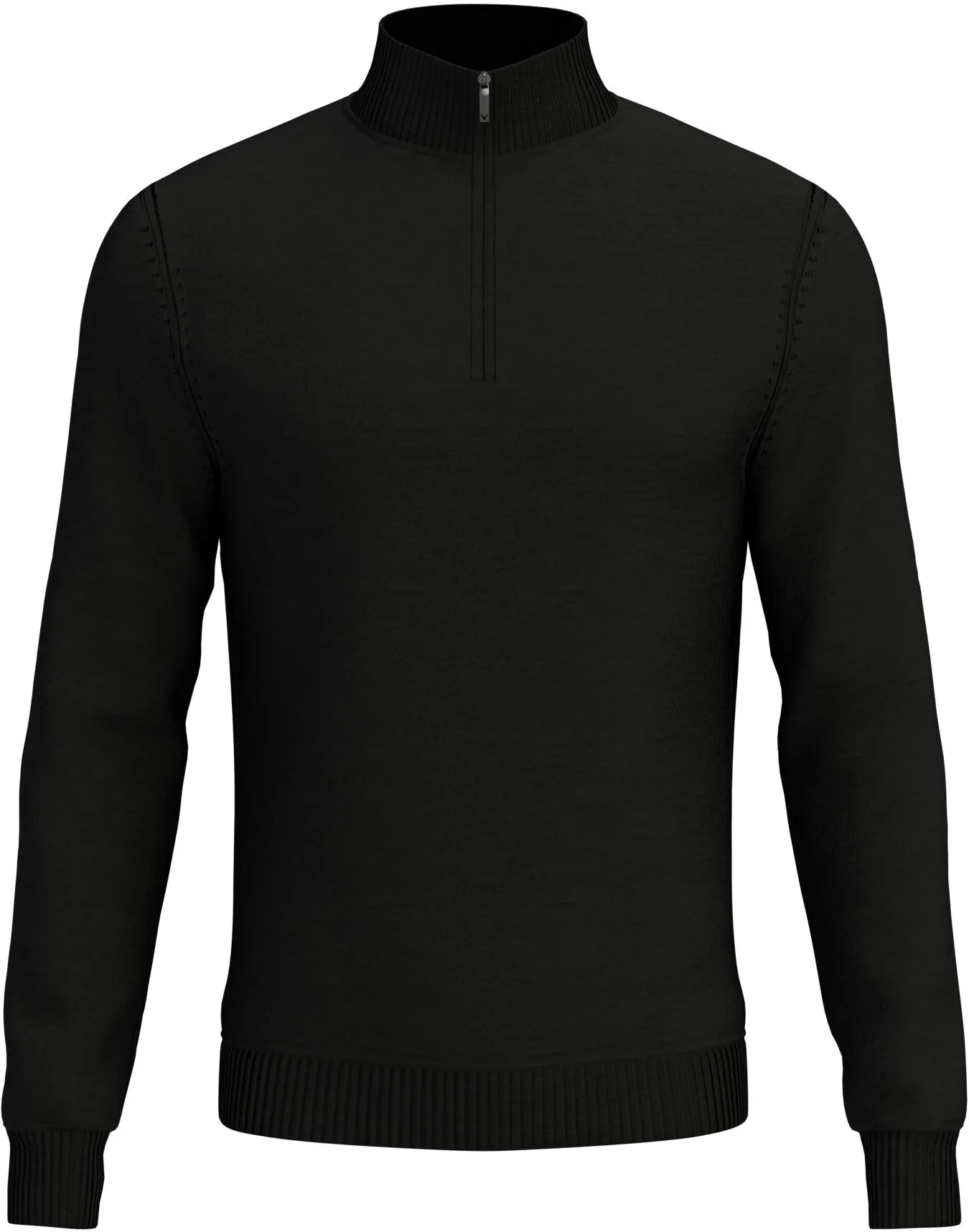 Windstopper Quarter Zipped Sweater In Black Ink