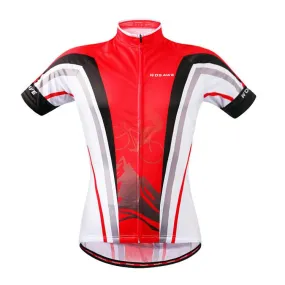 WOSAWE Red Short Sleeve Cycling Jersey