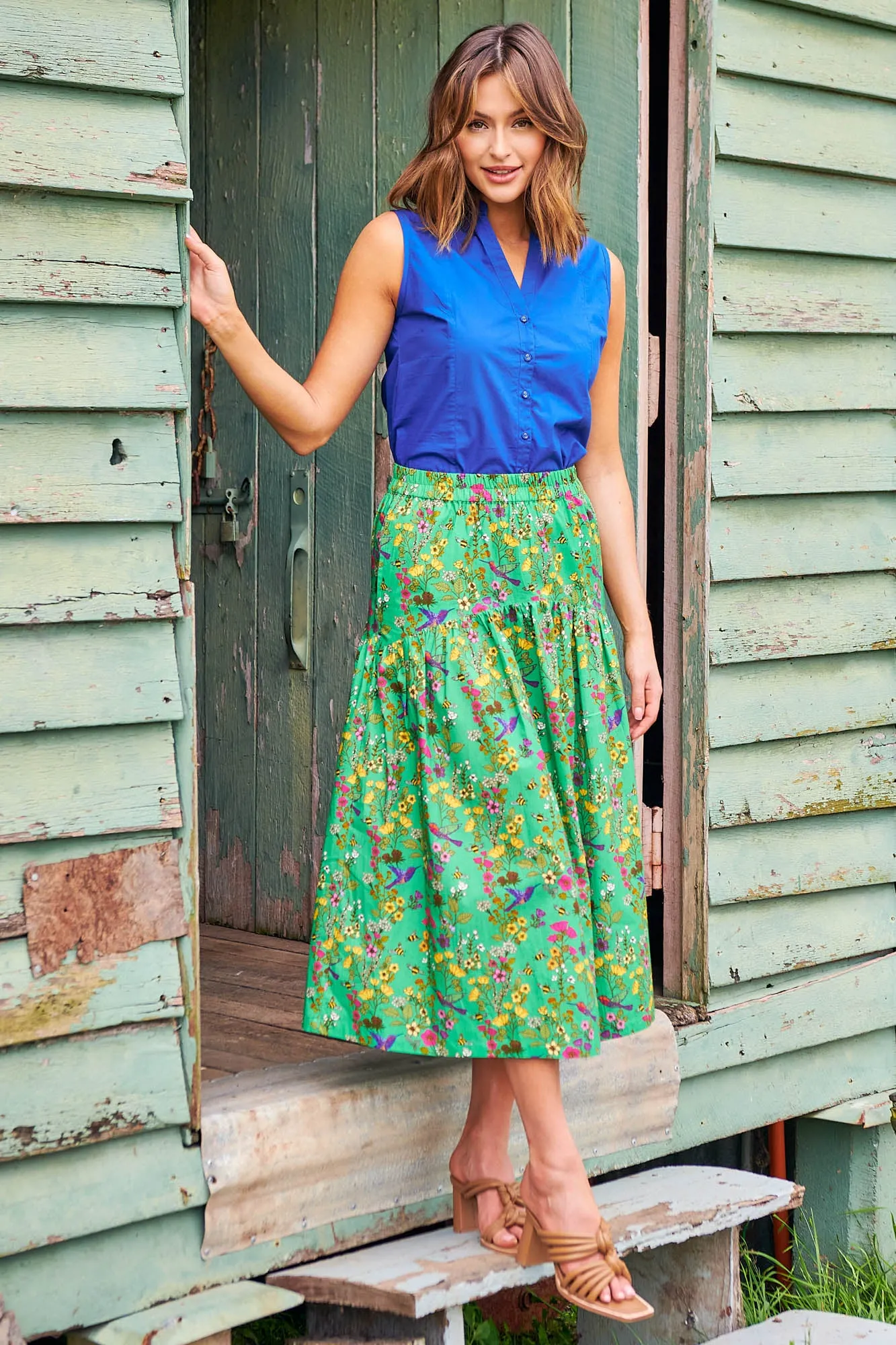 Yorke Skirt Mint Hummingbird